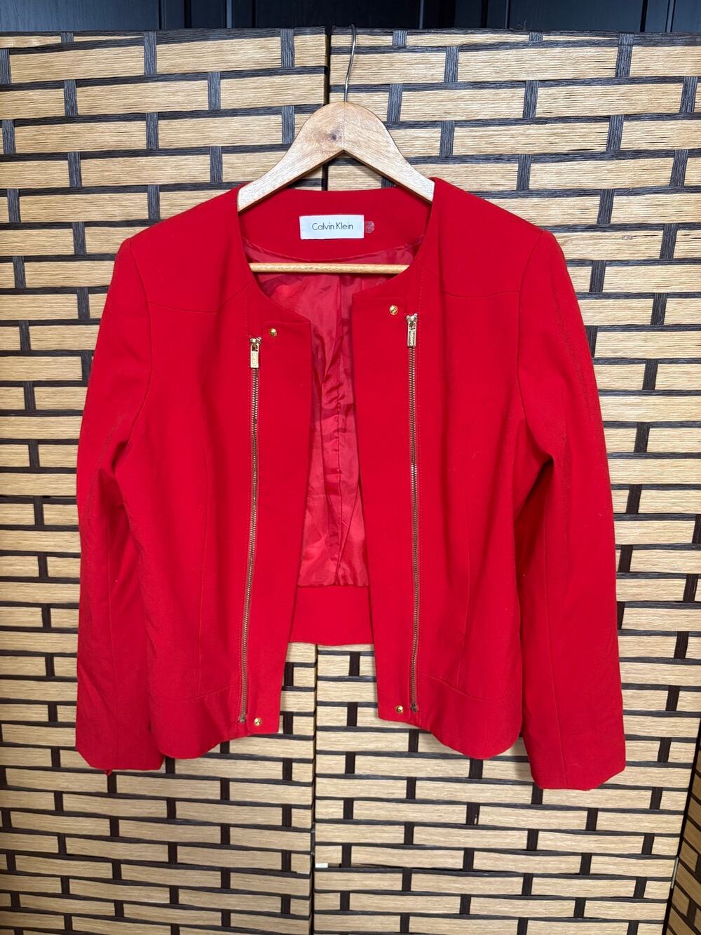 Calvin Klein Red Jacket Size 10